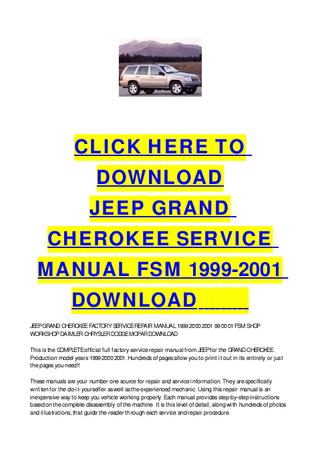 Jeep grand cherokee 2002 manual